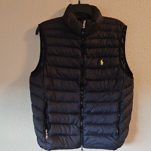 Women's M Polo Ralph Lauren Black Puffer Vest